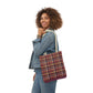 Autumn Madras Polyester Canvas Tote Bag