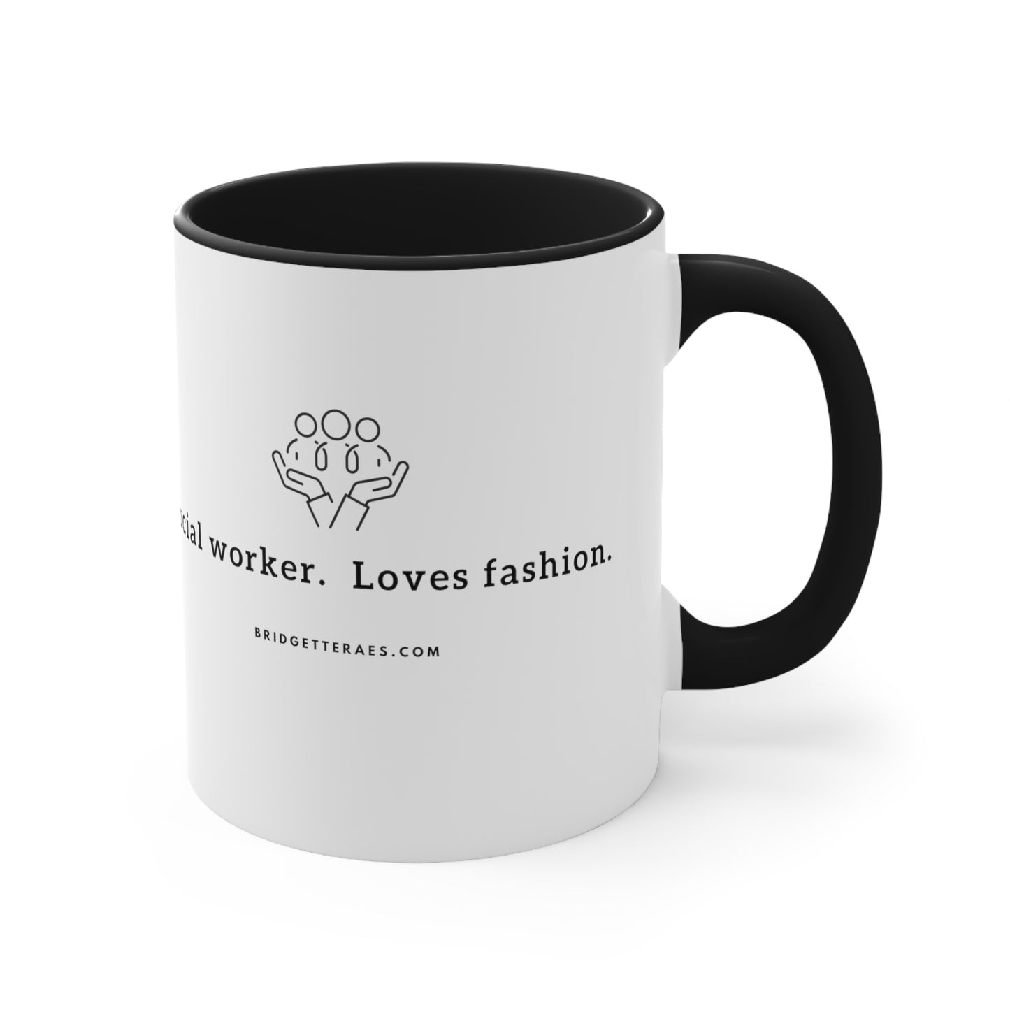 Social Worker.  Loves Fashion 11oz Accent Coffee Mug