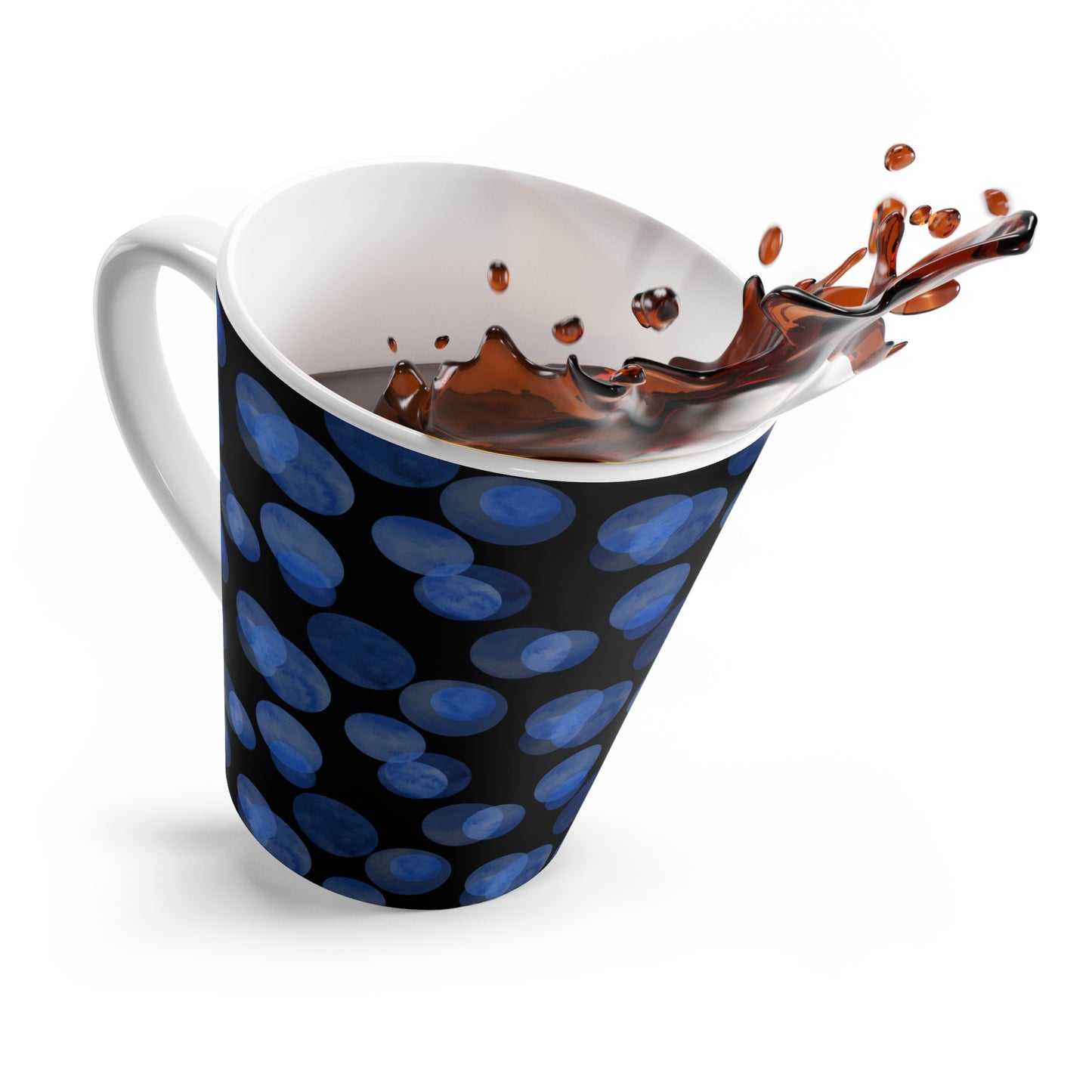 Cobalt Spots 12 oz. Latte Mug