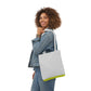 Grey Tiles with Chartreuse Polyester Canvas Tote Bag