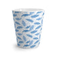 Blue Feathers,12 oz. Latte Mug