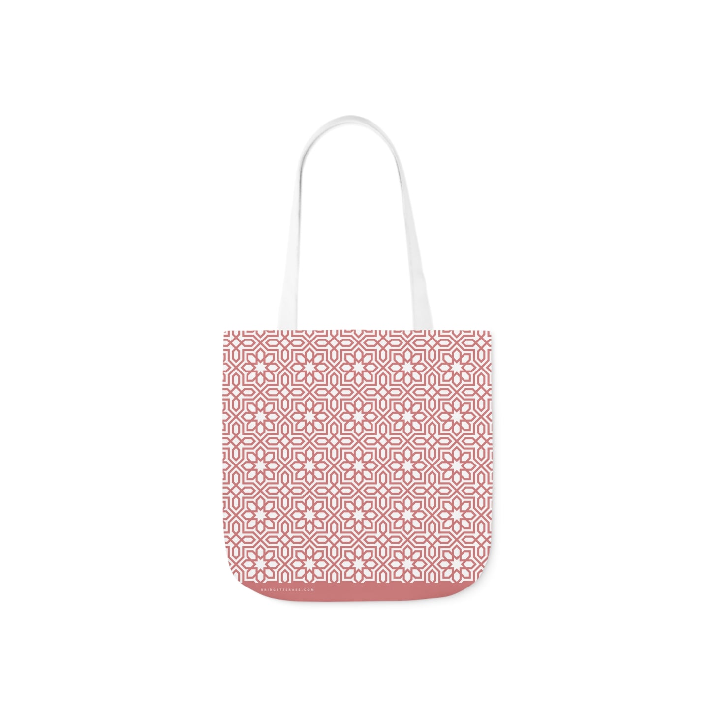 Pinky Mediterranean Tiles Polyester Canvas Tote Bag