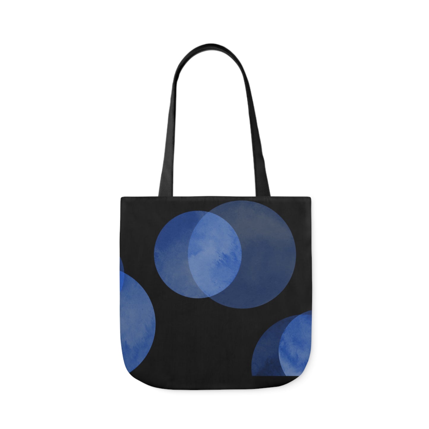 Cobalt Spots Polyester Canvas Tote Bag