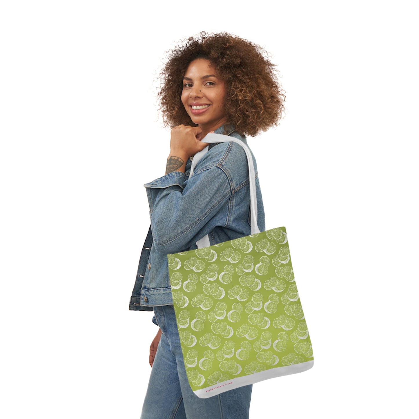 Juicy Limes Polyester Canvas Tote Bag