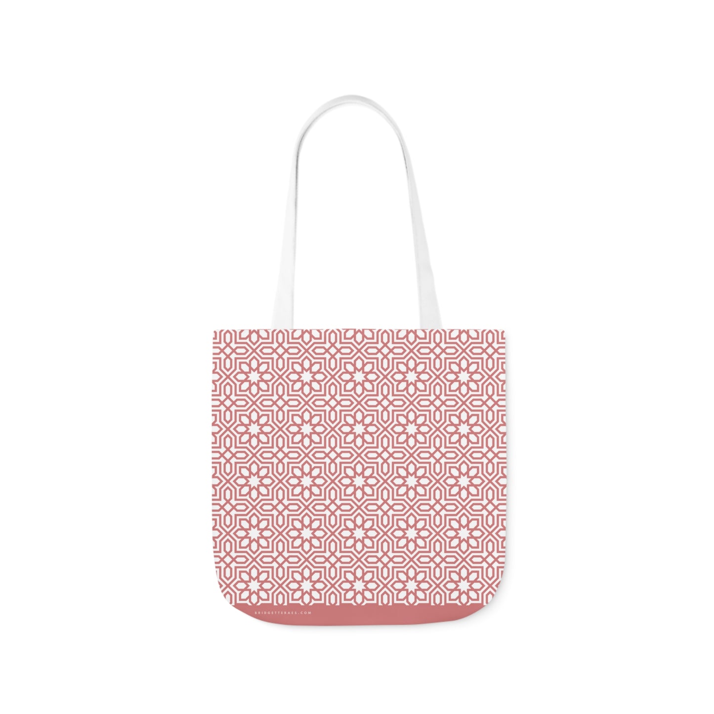Pinky Mediterranean Tiles Polyester Canvas Tote Bag