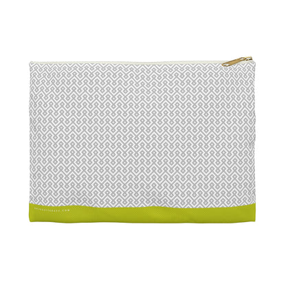 Grey Tiles with Chartreuse Accessory Pouch