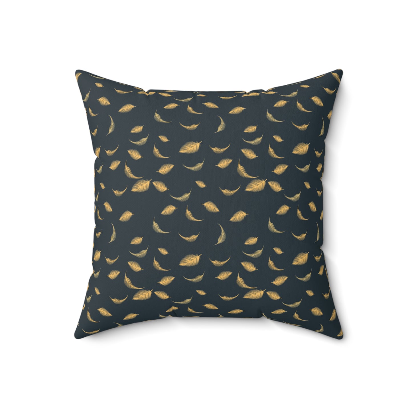 Gold Cascading Feathers Pillow Case