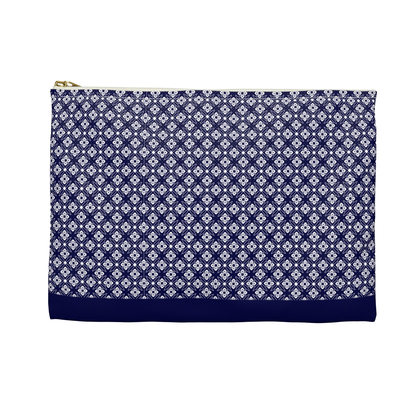 Geometric Flowers Accessory Pouch