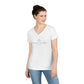 Social Worker. Loves Fashion. 100% Cotton V-Neck T-Shirt