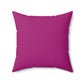 Magenta Pop Flowers on Teal Square Pillow Case