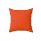 Orange Drooping Botanic Square Pillow Case